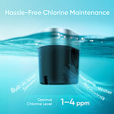 FinWhale automatic chlorine dispenser maintaining optimal chlorine levels in pool water