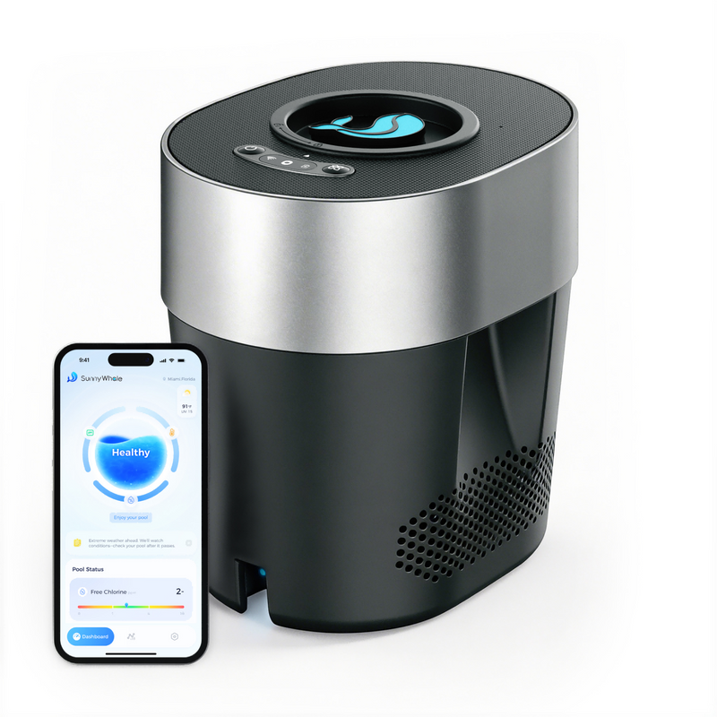FinWhale™ Smart Chlorine Dispenser for Chlorine Pools with Real-Time Water Monitoring